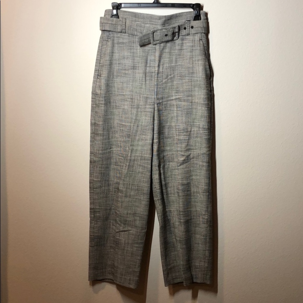 Zara High waist, belted dress pants.  Brand New.